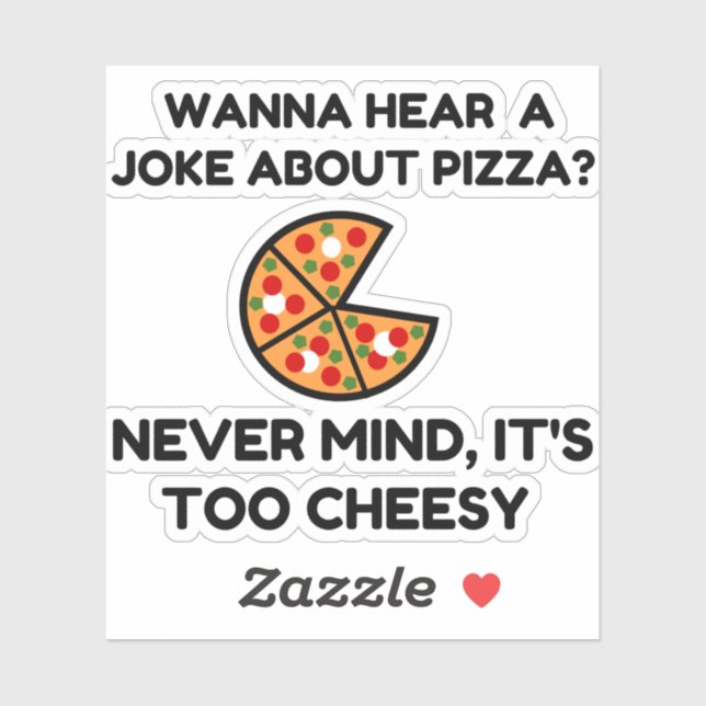 Pegatina Chiste Pizza (Hoja)