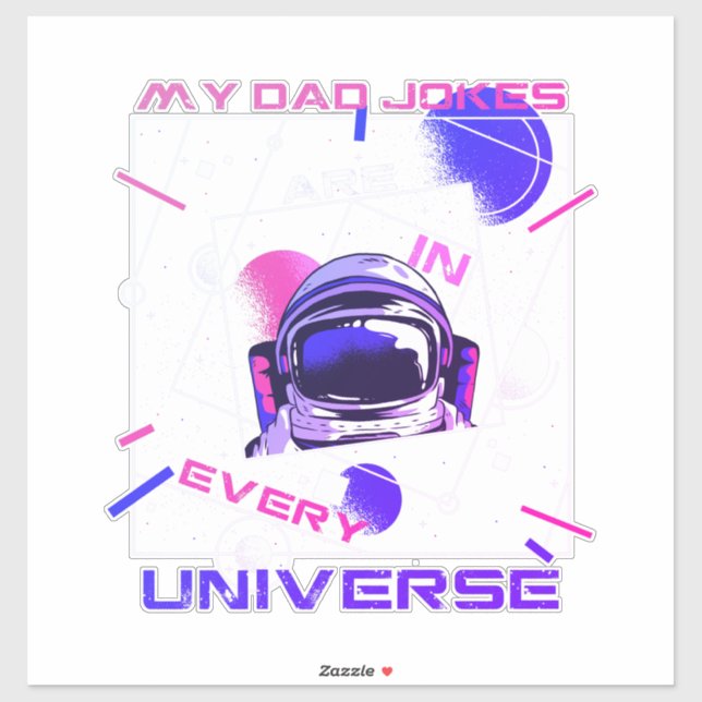 Pegatina Chistes de mi papá - En cada universo (Hoja)