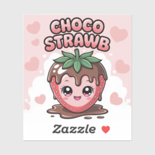 PEGATINA CHOCO FRESAS