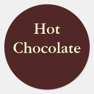 pegatina "chocolate caliente" - Sencillo y elegant