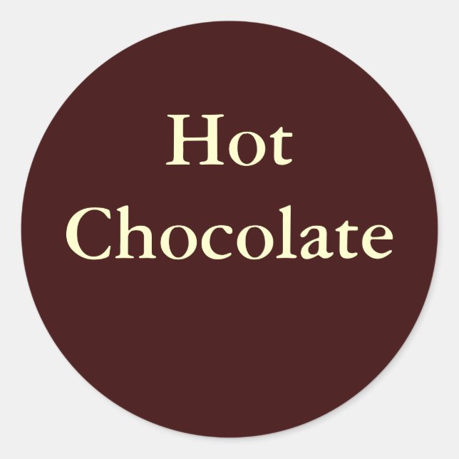 pegatina "chocolate caliente" - Sencillo y elegant (Anverso)