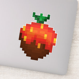 Pegatina Chocolate Cubierto con Fresa Pixelada