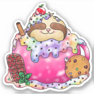 Pegatina Chocolate Mint Rainbow Cream Cocoa Sleeping Sloter