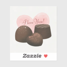 Pegatina Chocolates cardíacos personalizados