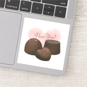 Pegatina Chocolates para el corazón personalizados