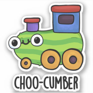 Pegatina Choo-cumber Funny Cucumber Pun