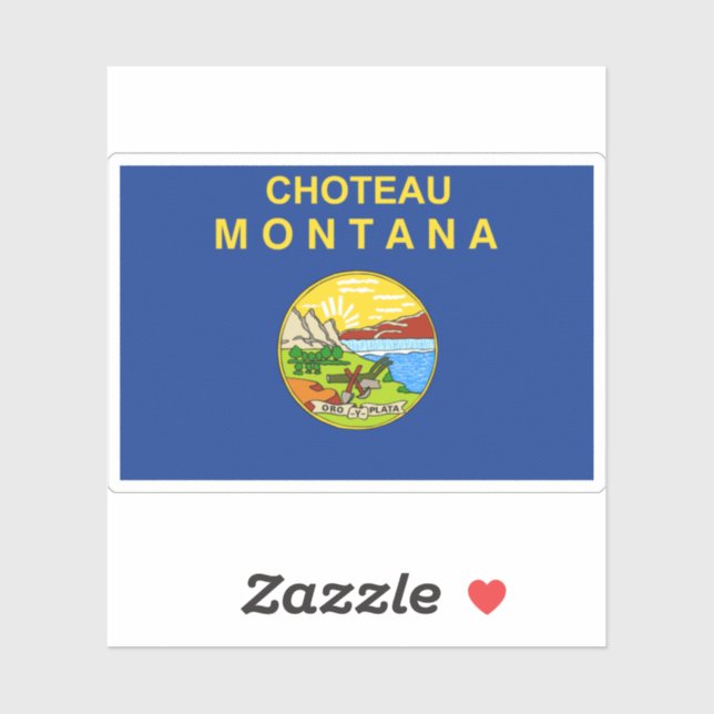 Pegatina Choteau Montana (Hoja)