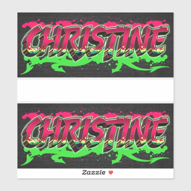 Pegatina Christine Vorname Name Graffiti Aufkleber Sticker (Hoja)