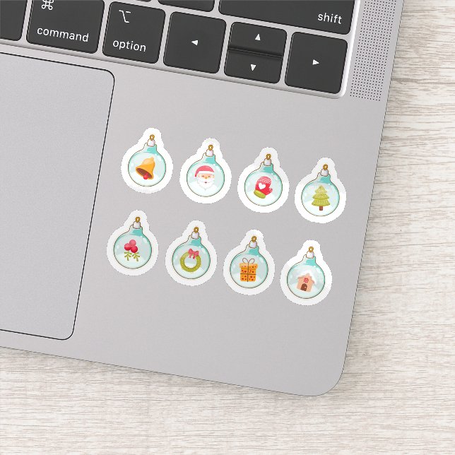 Pegatina Christmas ball ornaments sticker collection (Detalle)