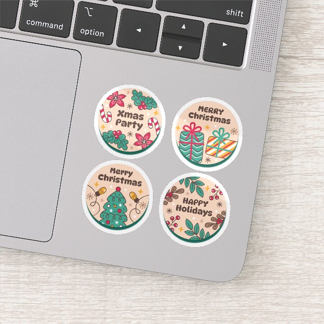 Pegatina Christmas festive label collection (Detalle)