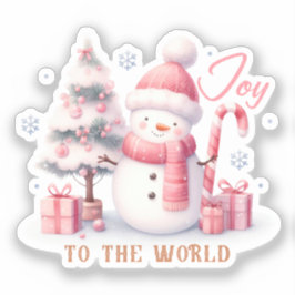 Pegatina Christmas Joy to the World Vinyl Sticker