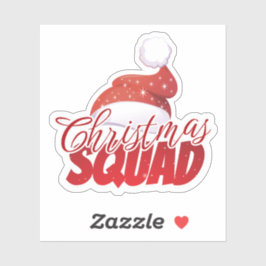 Pegatina Christmas Squad Red Santa Hat Sticker