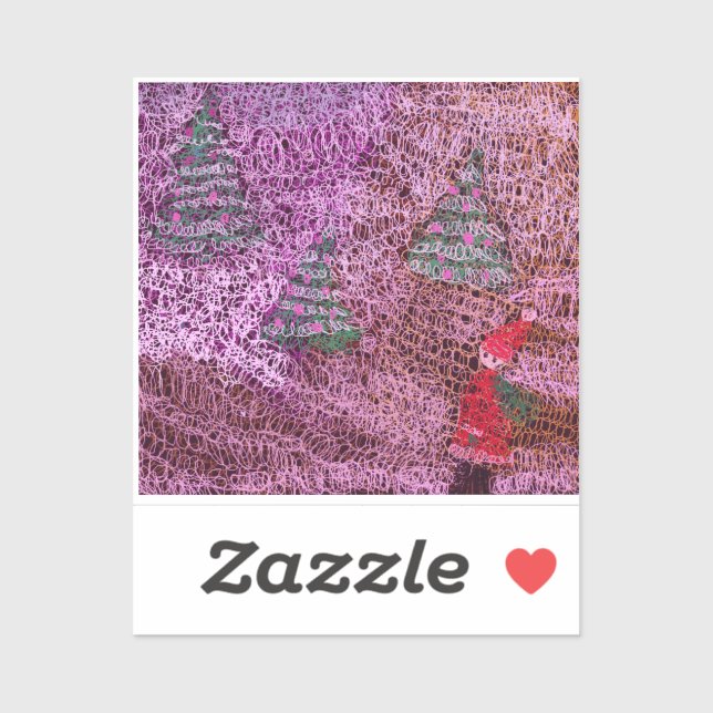 Pegatina Christmas trees (Hoja)