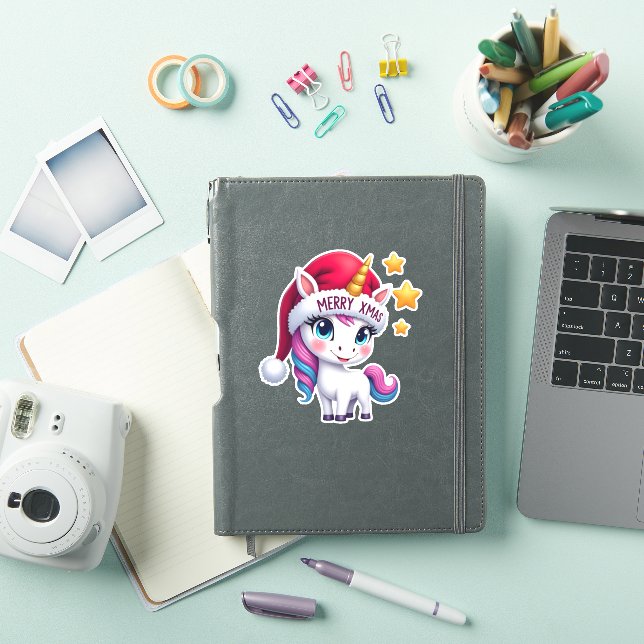 Pegatina Christmas Unicorn T-Shirt (3) (Funda para iPad)