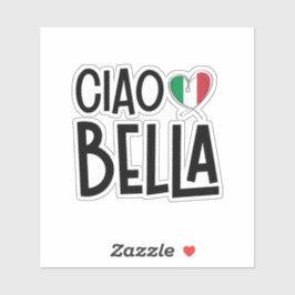 Pegatina Ciao Bella-Cute Corazón de Italia