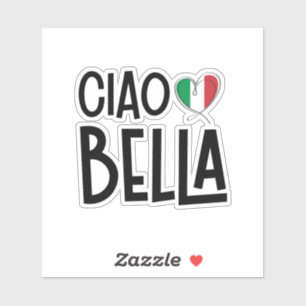 Pegatina Ciao Bella-Cute Corazón de Italia