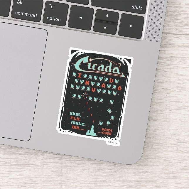 Pegatina Cicada invada (Detalle)