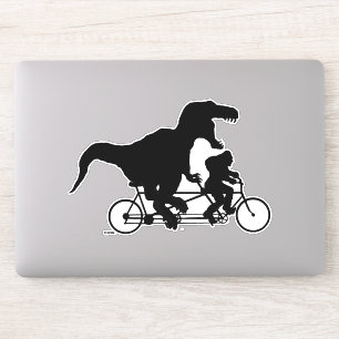 Pegatina Ciclismo en cuatchin con T-rex