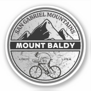 Pegatina ciclismo en mount baldy, paso alpino de Montana