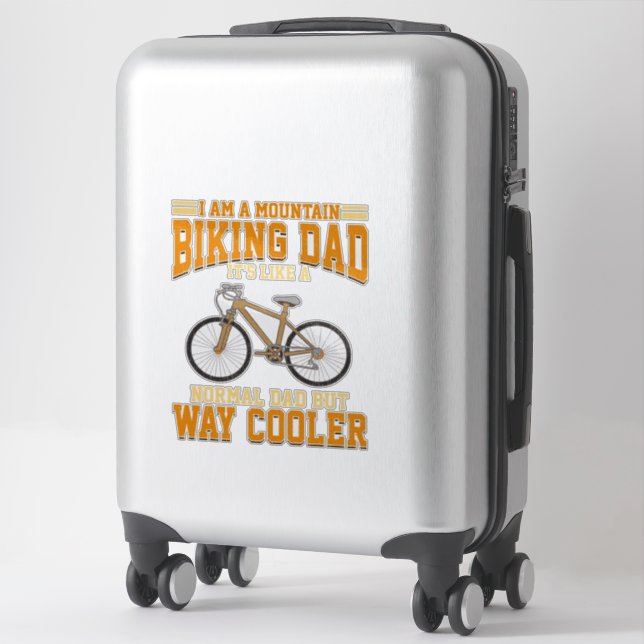 Pegatina Ciclismo Papá Montaña Biker Como Un Papa Normal (Maleta)