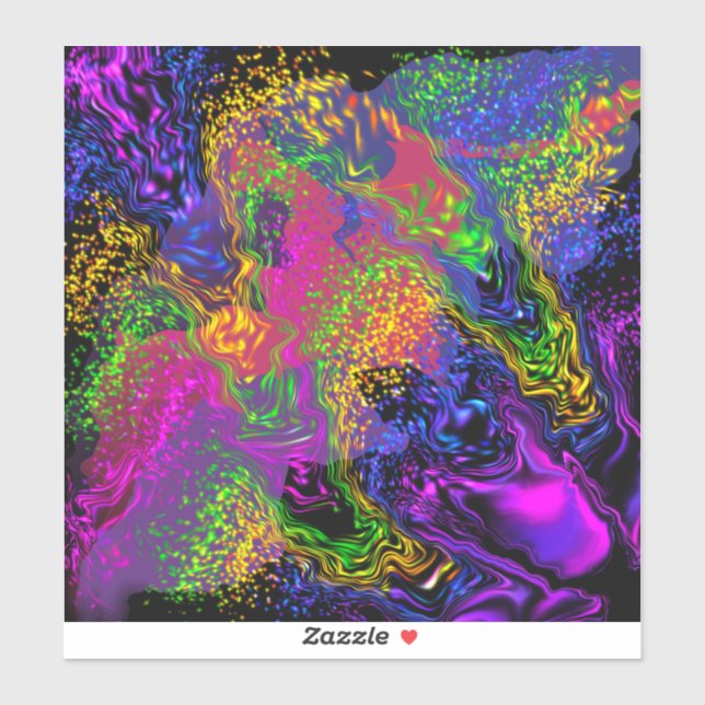 Pegatina Cielo Espacial Bajo El Agua (Hoja)