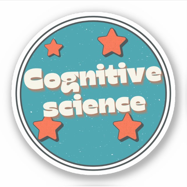 Pegatina ciencia cognitiva (Anverso)