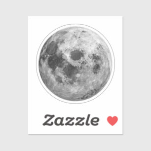 Pegatina Ciencia de astronomía gráfica de Guay Full Moon