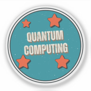 Pegatina Ciencia de la Computación Cuántica