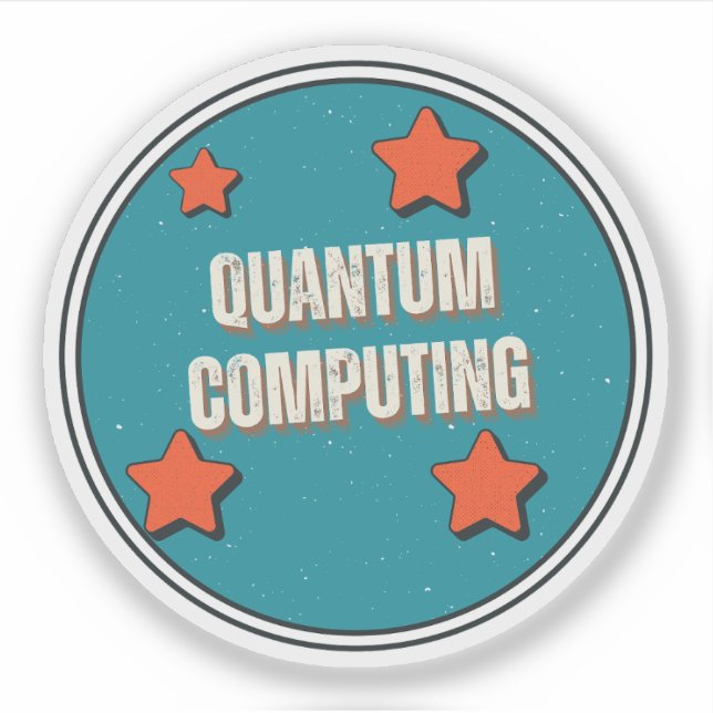 Pegatina Ciencia de la Computación Cuántica (Anverso)