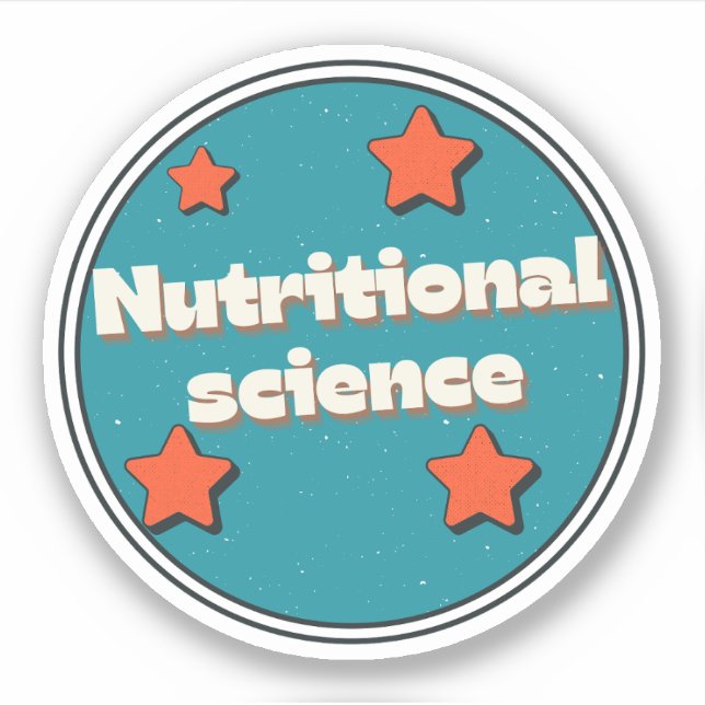 Pegatina ciencia de la nutrición (Anverso)