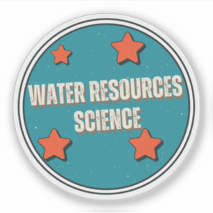 Pegatina Ciencia de los Recursos Hídricos