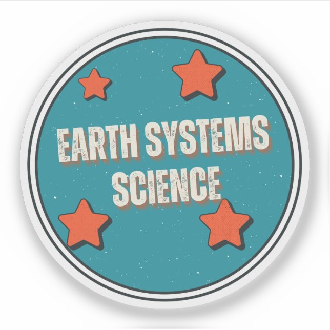 Pegatina Ciencia de los Sistemas Terrestres (Anverso)