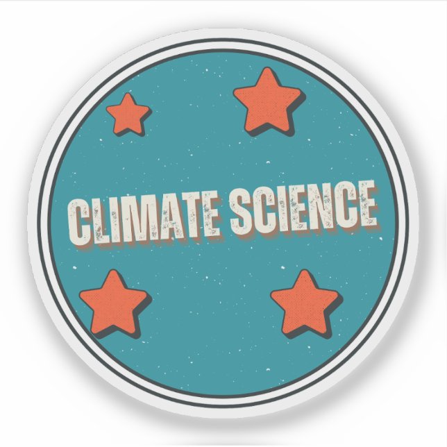 Pegatina Ciencia del Clima (Anverso)