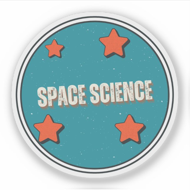 Pegatina Ciencia espacial (Anverso)