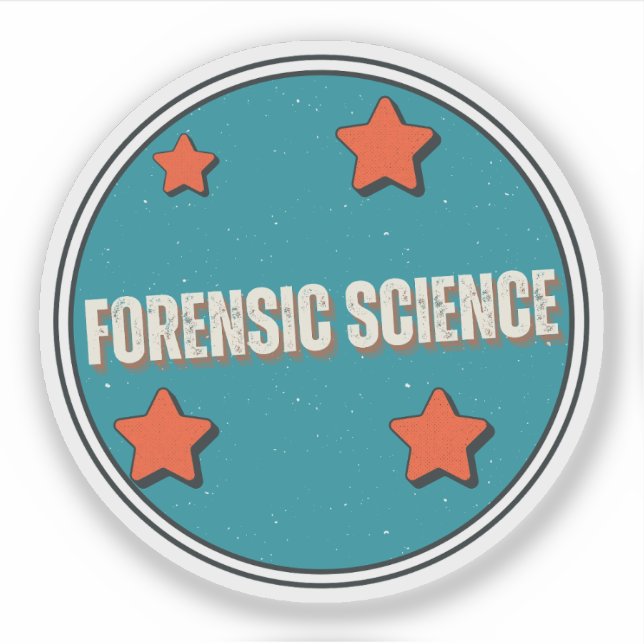 Pegatina Ciencia forense (Anverso)