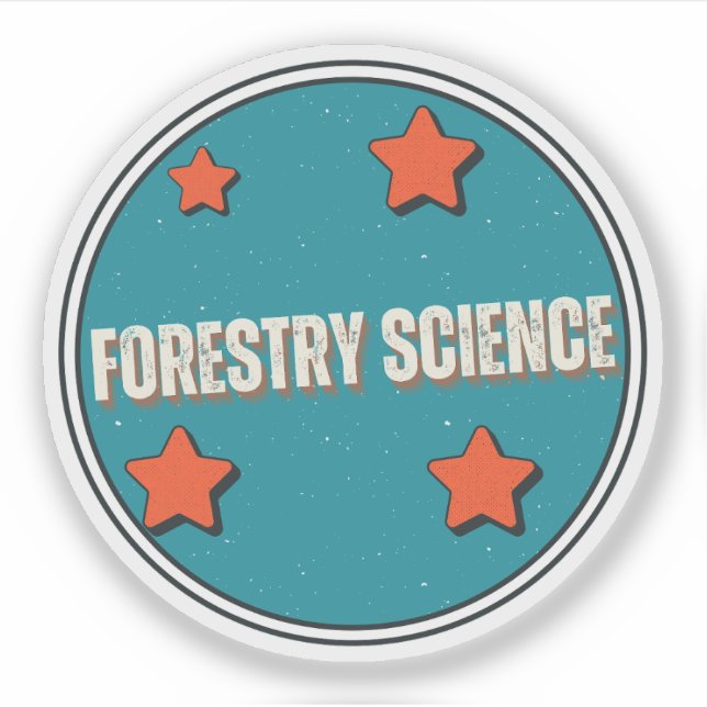 Pegatina Ciencia forestal (Anverso)