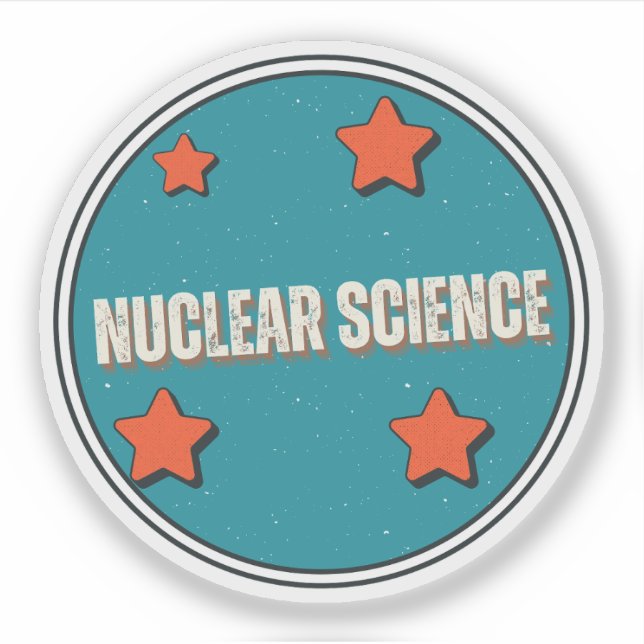 Pegatina Ciencia nuclear (Anverso)