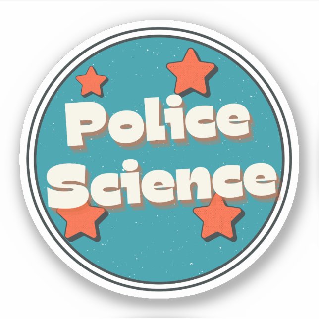 Pegatina Ciencia policial (Anverso)