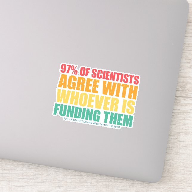 Pegatina Ciencia y estadísticas (Detalle)