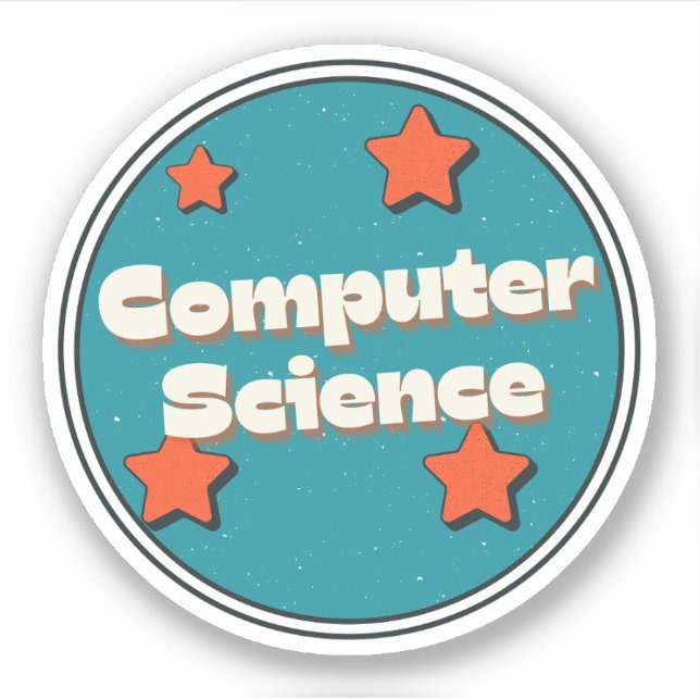 Pegatina Ciencias de la computación (Anverso)