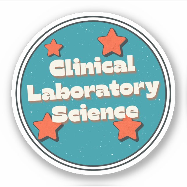 Pegatina Ciencias de laboratorio clínico (Anverso)