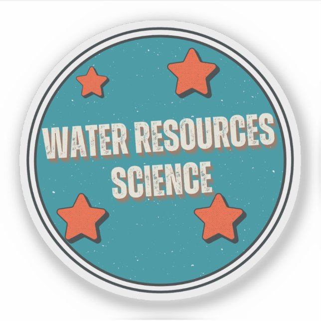Pegatina Ciencias de los recursos hídricos (Anverso)