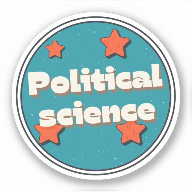 Pegatina Ciencias políticas (Anverso)
