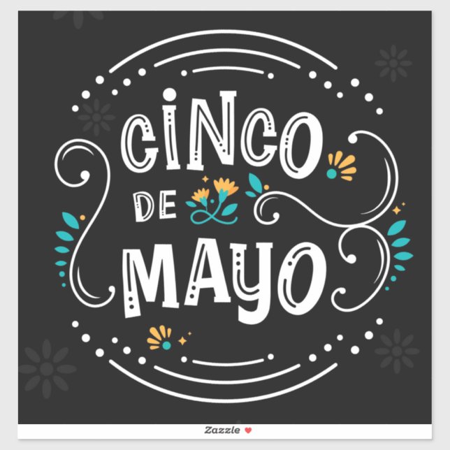 Pegatina Cinco De Mayo (Hoja)