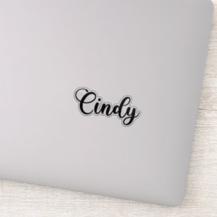 Pegatina Cindy Name - Caligrafía manuscrita