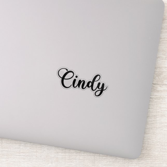 Pegatina Cindy Name - Caligrafía manuscrita (Detalle)