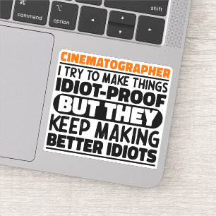 Pegatina Cinematógrafo Intento Hacer Cosas Graciosas