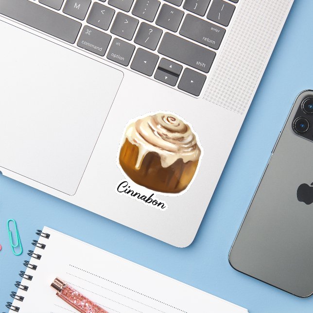 Pegatina Cinnabon (Ordenado portátil con iPhone)