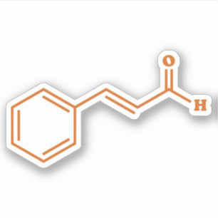 Pegatina Cinnamaldehído Fórmula química molecular