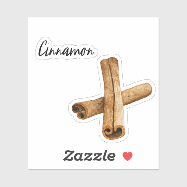 Pegatina Cinnamon Spice Jar (Hoja)